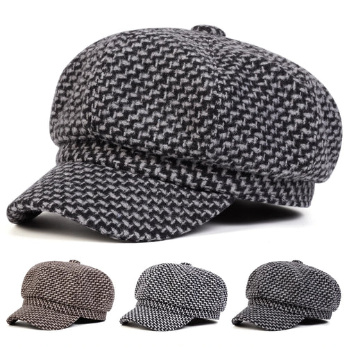 Unisex Thousand Bird Grid Personality Newsboy Hat