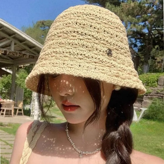 Summer Women's Sun Hat  Korean Fashion Bucket Hat