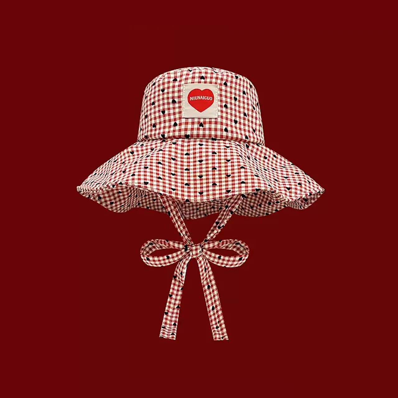 Women Summer Fisherman Hat Fashion Plaid Wide Brim Bucket Hats