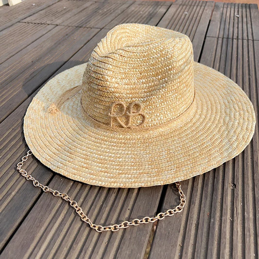 2025 New European American Fashion Design Natural Straw Hat