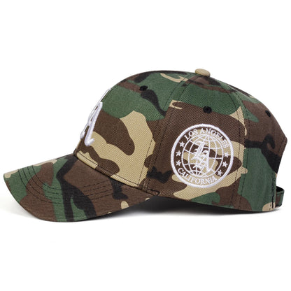 Unisex Gothic LA Embroidery Camouflage Baseball Caps Spring Autumn