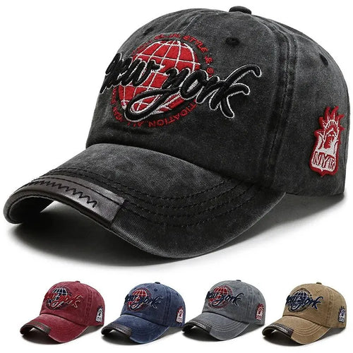 New Distressed Cotton Washed Baseball Cap Korean Outdoor