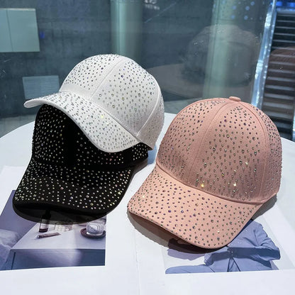 Full Body Rhinestone Baseball Cap Men Women