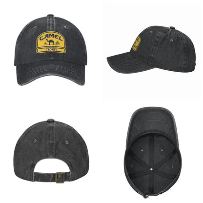 Camel Trophy Baseball Caps Snapback Denim Fabric Hats Outdoor Adjustable