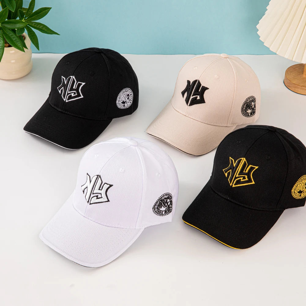 1pc Unisex Baseball Cap with Embroidered New York Logo and Stars - Lightweight Cap