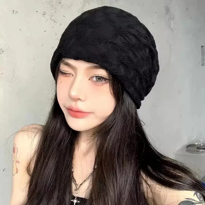 Casual Women Thin Bonnet Cap Slouchy Breathable Beanies Hat