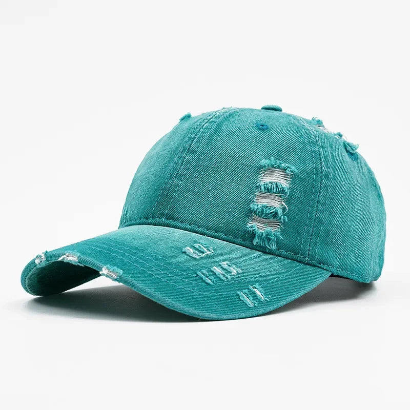Four Seasons Denim Print Casquette Baseball Cap