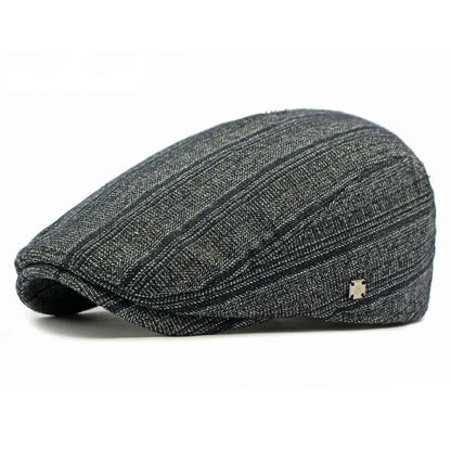 Fashion Retro Newsboy Cap Versatile Adjustable Stripe Berets
