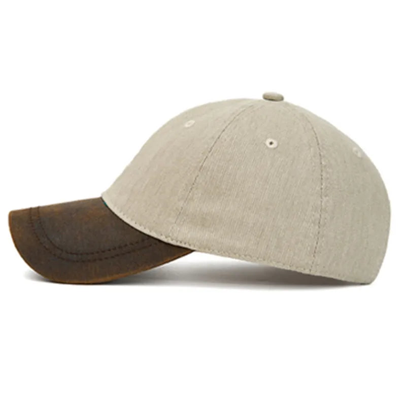 New Spring 100% Cotton Washable Baseball Caps For Men