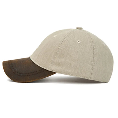 New Spring 100% Cotton Washable Baseball Caps For Men