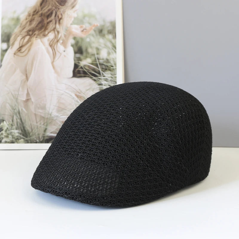 Hollowed Out Casual Duckbill Retro Artist Hat