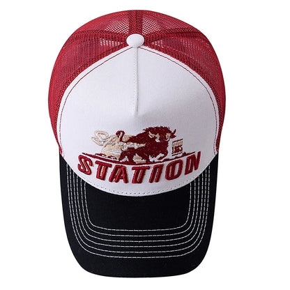 Unisex Station Letter Summer Fishing Cap