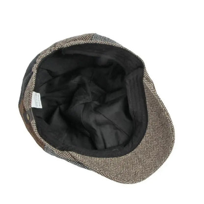 Spring Cotton Patchwork Newsboy Caps Flat Peaked Cap Men And Women