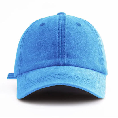 1pc Solid Color Washed Baseball Cap For Adults,  Minimalist Retro Style Casual Soft