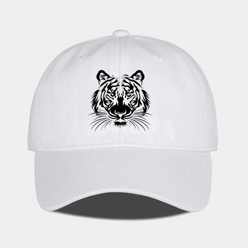 Tiger Head Print Baseball Cap Bold Vintage Wild Style Daily Commute Outdoor Hiking Camping Travel Perfect Gift