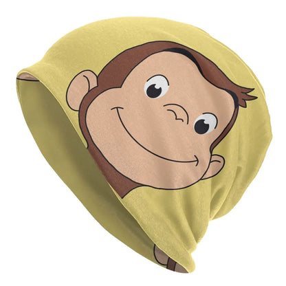 Curious George Brown Monkey Unisex Adult Beanies Caps Knitted Bonnet Hat