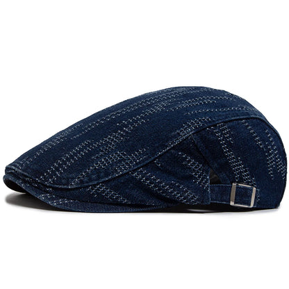 Denim Vintage Berets Men Women Newsboy Cap Summer Casual Cotton