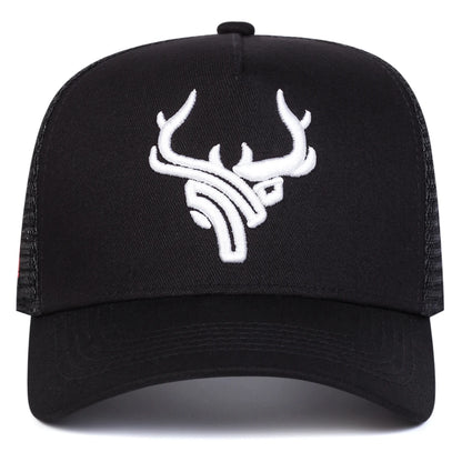 Unisex Antler Embroidery Baseball Net Caps Outdoor Adjustable Casual Hats Sunscreen Hat Sports Cap