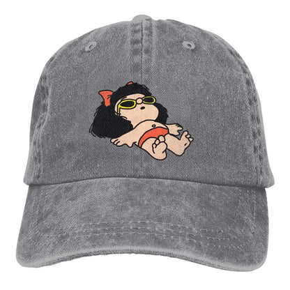 Mafalda Cartoon Multicolor Hat Peaked Women's Cap
