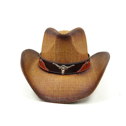 Summer Straw Cowboy Hat Hollow Woven Straw Hat