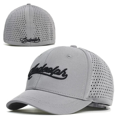 Mesh Short Brim Back Closed Baseball Cap Men Women
