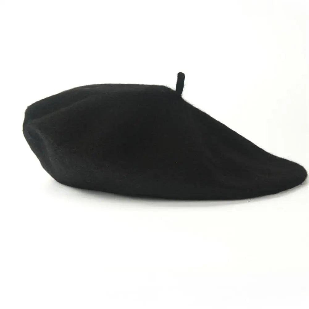 Multi-Color Wool Thick Berets Winter Autumn Artist French Retro Plain Painter Hat