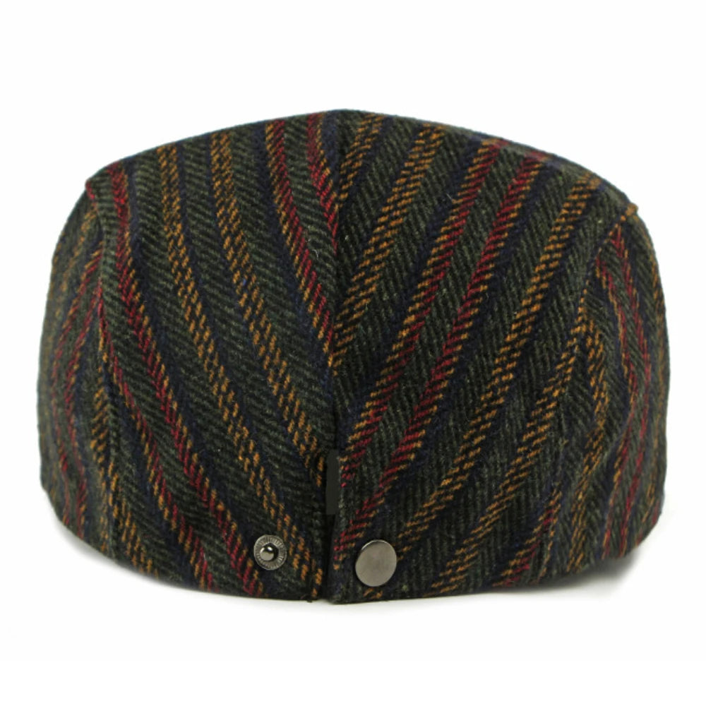 Men Berets Women Retro Striped Artist Painter Wool Beret Hat