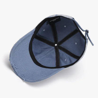 Personalized Washed Soft Crown Tie Dye Ripped Baseball Cap