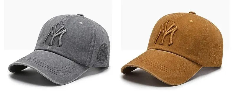 Hat Women's Korean Version Cap Soft Top Washed Distressed Baseball Cap