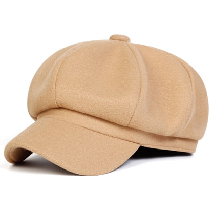 Woolen Solid Color Beret Fashion Outdoor Cotton Hat