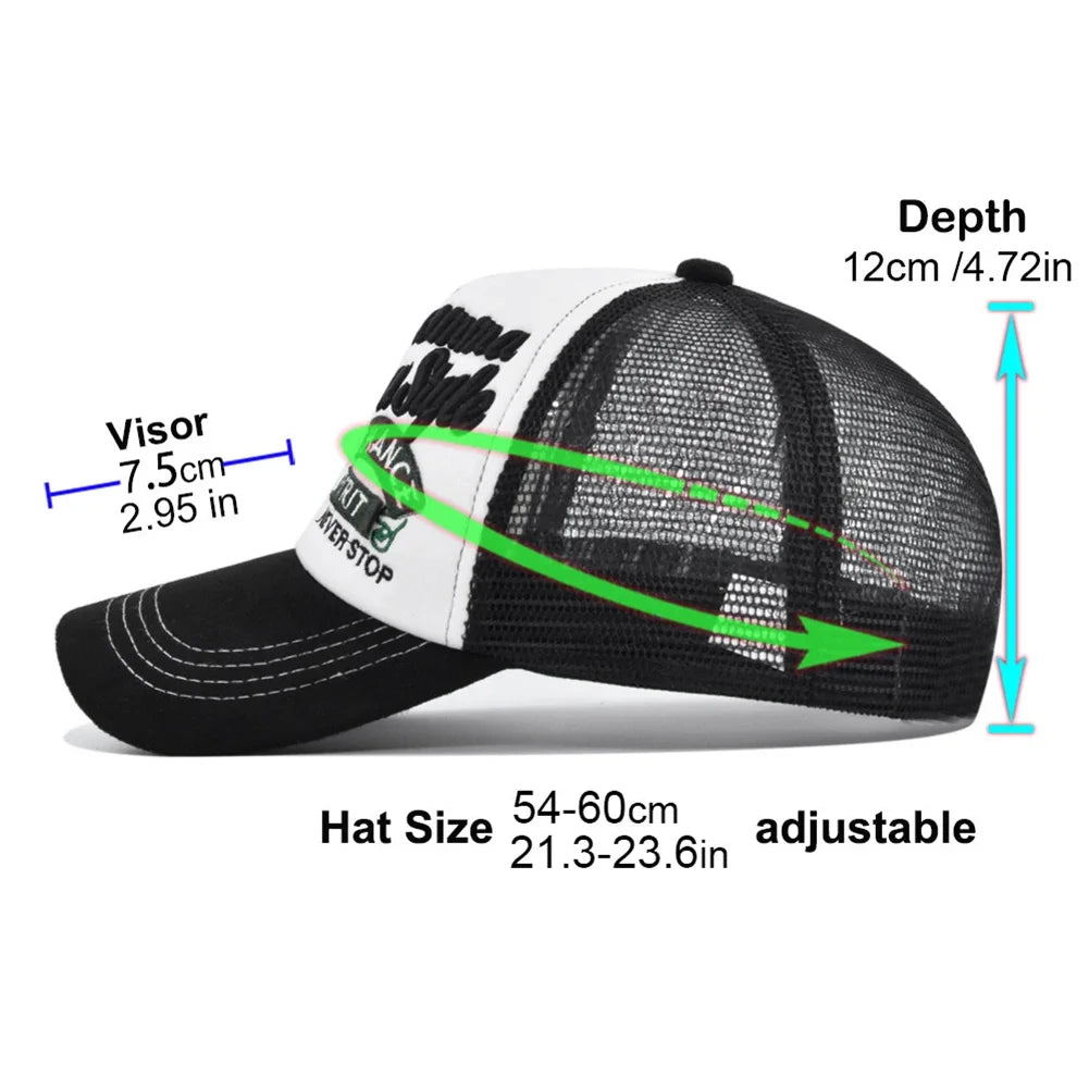 Outdoor Letter Three-Dimensional Embroidered Cotton Baseball Cap