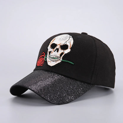 Skull Baseball Cap Halloween Party Funny Scary Expression Design Costume Party Accessories For Men Women Unisex
