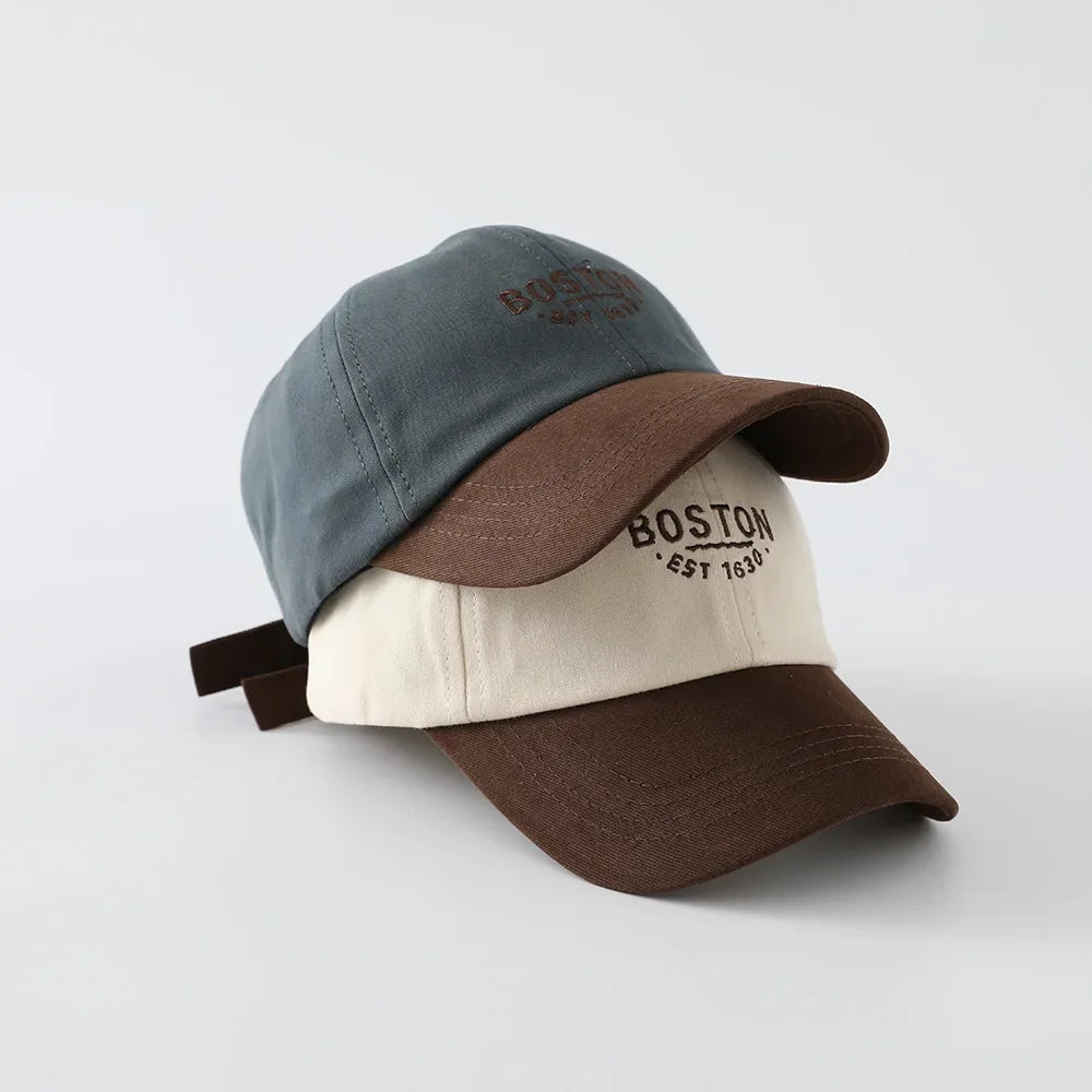 New Autumn Letter Embroidery Baseball Cap Fashion Style Baby Boys Girls Sun Hat Korean Caps Children