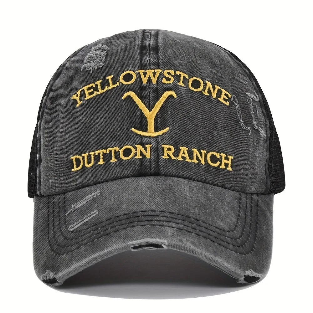Piece Of Spring and Summer Breathable Retro Style Distressed Baseball Cap Outdoor Sports Travel Cap