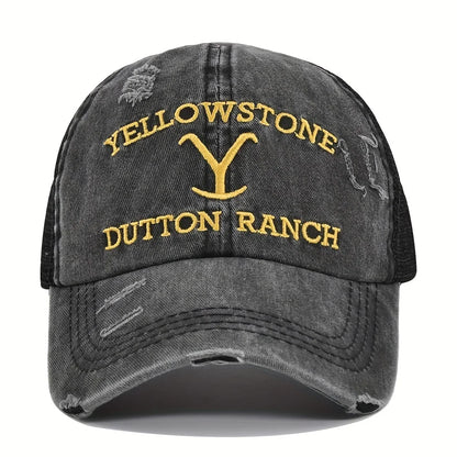 Piece Of Spring and Summer Breathable Retro Style Distressed Baseball Cap Outdoor Sports Travel Cap