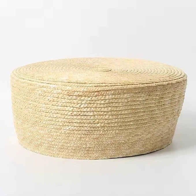 Ins Blogger Natural Straw Pillbox Hat Flat Berets Women