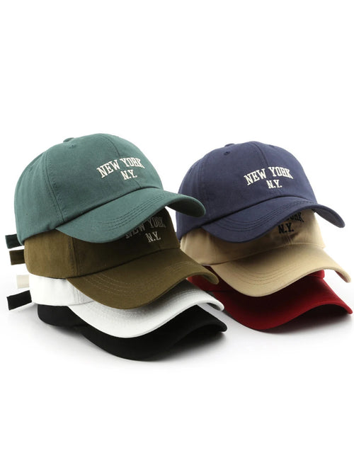Unisex All Season Wearing Pure Cotton Letter New York Fashionable Baseball Cap