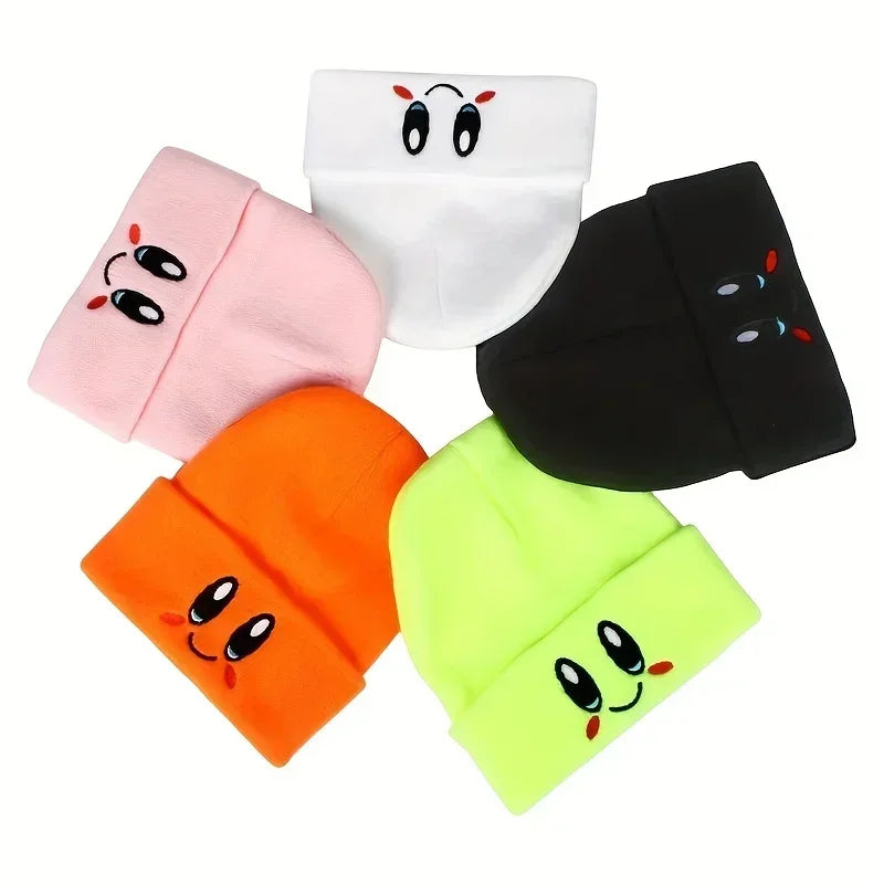 Unisex Cartoon Embroidered Big Eye Beanies Casual Hats