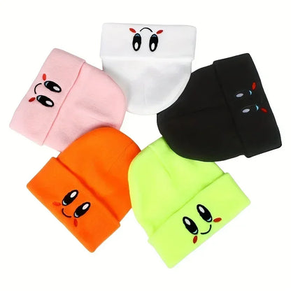 Unisex Cartoon Embroidered Big Eye Beanies Casual Hats