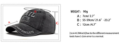 Men's Baseball Cap Fashion Vail Letter Embroidered Cotton Soft Top Women Hats