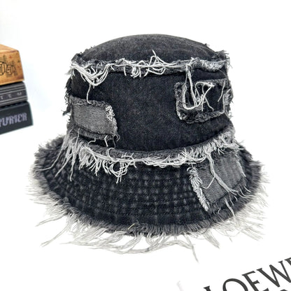 New Autumn Washed Denim Bucket Hat For Women