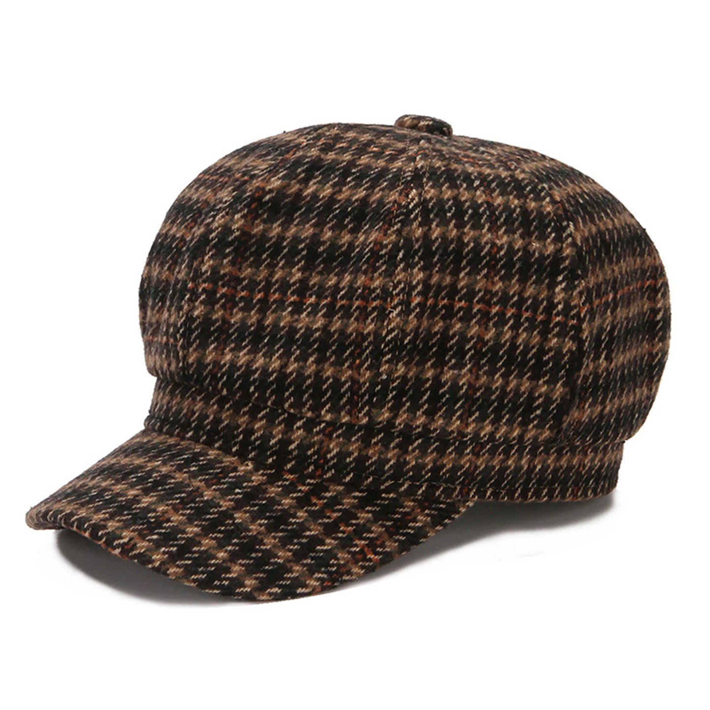 Vintage Women Beret Hat, Vintage Elegant Houndstooth Soft Painters Cap