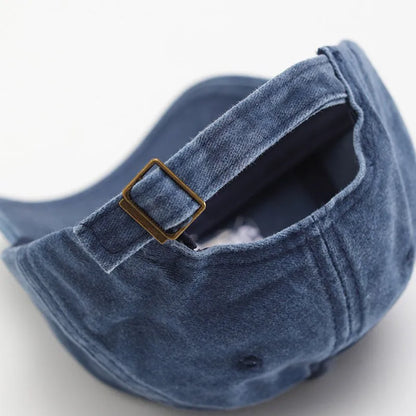 Retro Washed Cotton Children Baseball Hat Fashion Letter Kids Peaked Caps Cotton Solid Color Baby Cap Boy Girl Visor