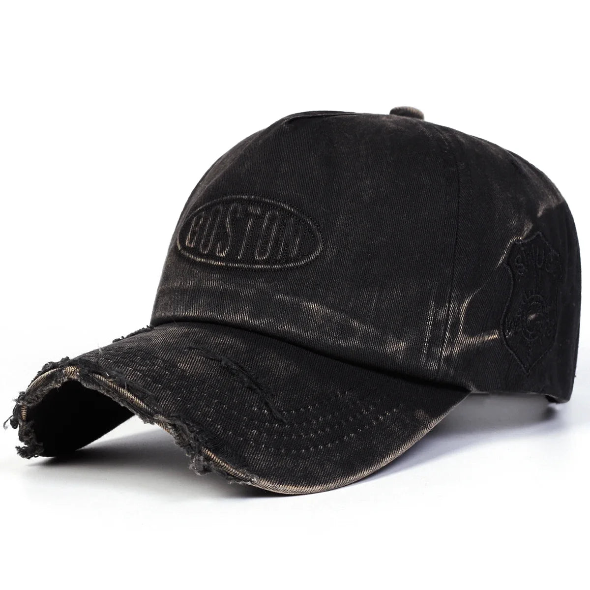 Unisex Boston Hole Washing Embroidery Baseball Caps