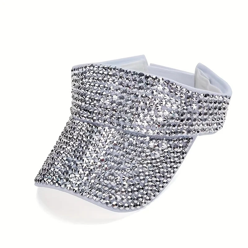 New Women's Shiny Rhinestone Sun Hat