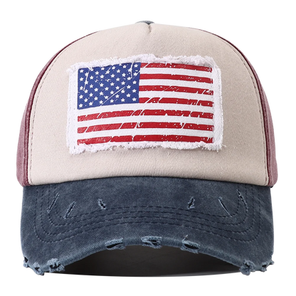 New Designer USA Flag Embroidered Baseball Cap Vintage 5 Panel Snapback