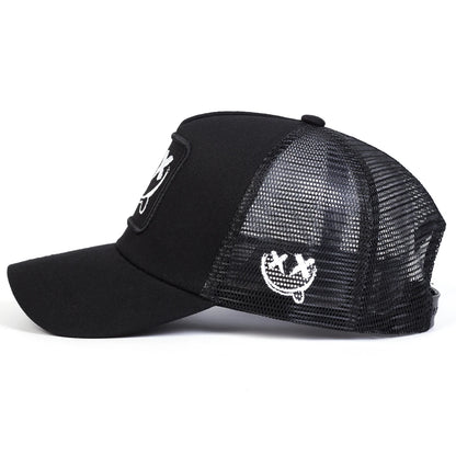 Unisex XX Smiling Face Embroidery Baseball Net Caps Spring And Summer Outdoor