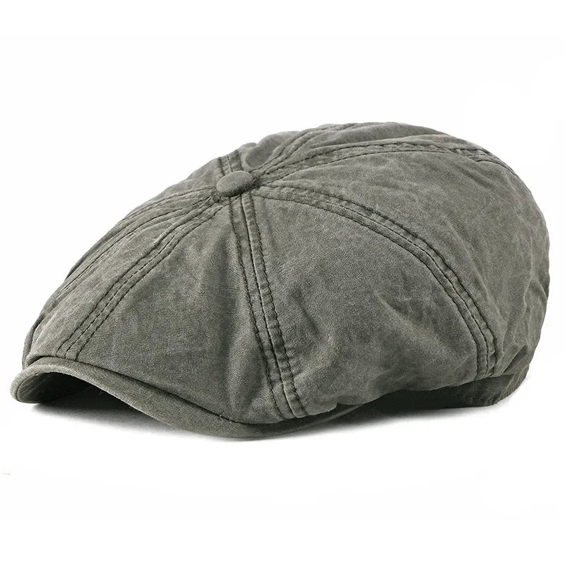 Denim Peaked Cap Men's Women's Beret Hat