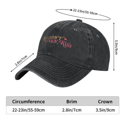 Washed Baseball Cap  For Men Women We Didn't Even Kiss