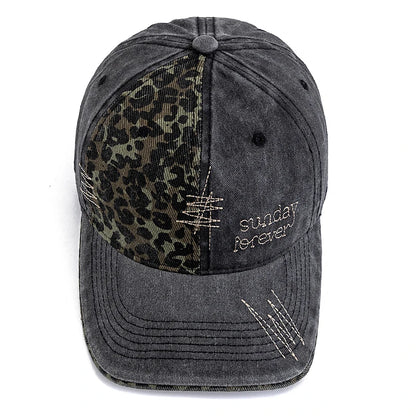 Y2K Baseball Cap Fashion Leopard Patch For Women
